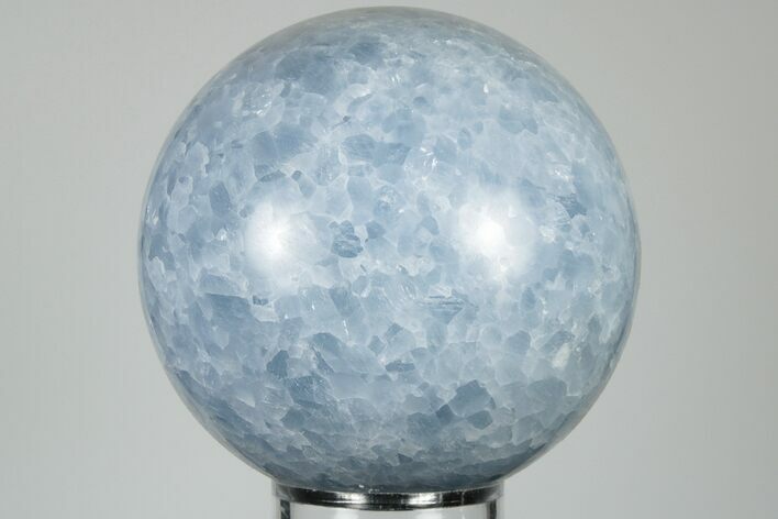 Polished Blue Calcite Sphere - Madagascar #196250